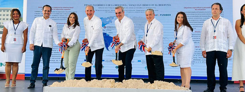 The president of the Dominican Republic breaks “first ground” of UNIROMANA, promoted by FUNIBER