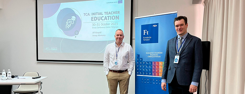 Partners of the DigitalTA project in which FUNIBER participates intervene in an educational conference in Serbia