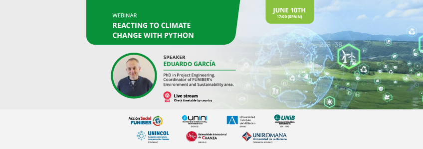 FUNIBER organizes the webinar “Reacting to climate change with Python”