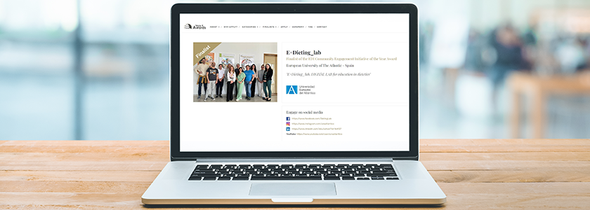 The E+DIETing_LAB project led by UNEATLANTICO, finalist of the ACEEU The Triple E awards