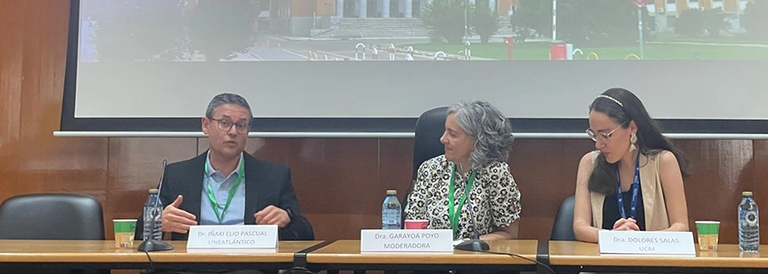 A researcher from the FUNIBER network presents the European Erasmus+ MAHINE project at the 5th Conference on Teacher Training in Human Nutrition and Dietetics in Madrid, Spain