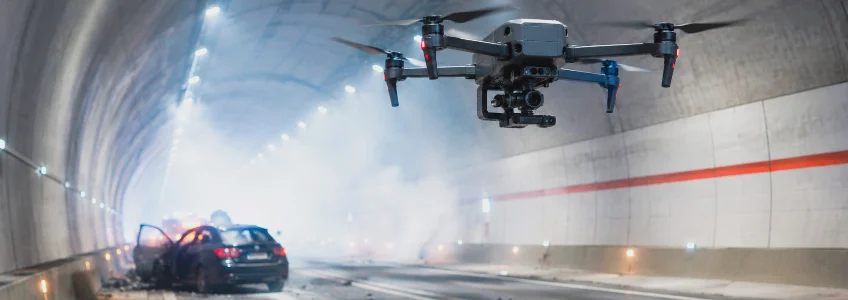 Researchers from FUNIBER and UNEATLANTICO are participating in a study on autonomous drones to improve rescue operations in tunnel accidents